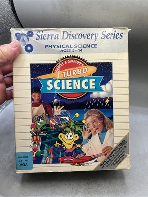 Turbo Science PC game complete 3.5" disks Sierra Discovery Series 1993 - Image 1 of 4