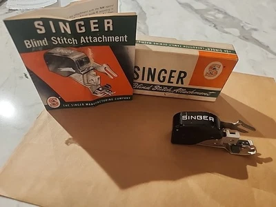 Singer Blind Stitch Attachment #160616 With Box, Foot, Manual Free Ship - Image 1 of 4