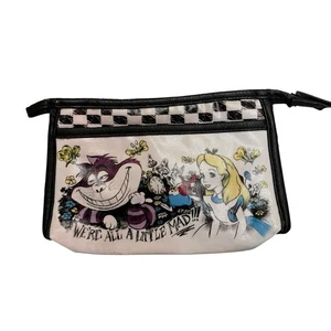 Lounge Fly Alice In Wonderland Make Up Bag Clutch Disney Pre-Owned NOTES - Picture 1 of 8