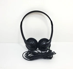 Vintage Koss HP/6 Stereo Headphones with Volume Control on Cord - Black - Picture 1 of 5
