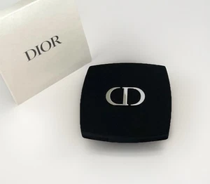 Dior Beauty Square Matt Black Compact Dual Sided Mirror ~ Silver CD Logo ~ Neu - Bild 1 von 4