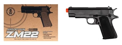 ARMYAIRSOFTGUNS Cyma Metal Spring Powered Airsoft 1911 Pistol - Black