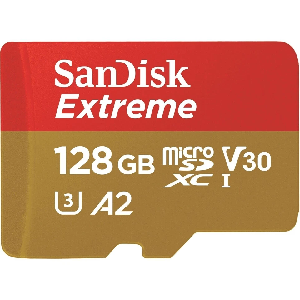 Extreme microSD 128GB for Action Cams and Drones + SD Adapter - Image 1 of 1