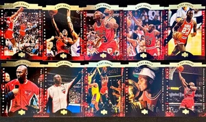 MICHAEL JORDAN (HOF) 1996 NM/MT UD DIE CUT A CUT ABOVE 10 CARD SET #CA1-#CA10 - Picture 1 of 2