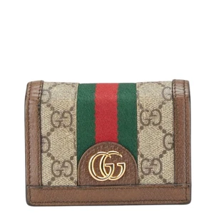 GUCCI Ophidia GG Supreme Bifold Wallet 523155 Women 【Used】 - Picture 1 of 13