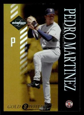 Foco de oro Pedro Martínez 2003 Leaf Limited #89 29/50 Foto 1 de 2