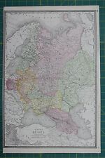 Russia Vintage Original 1889 Rand McNally World Atlas Map Lot