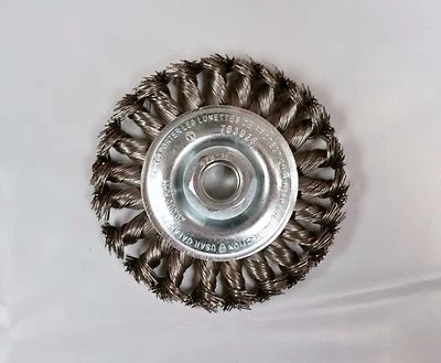 4" Knotted Wire Wheel, Coarse, 5/8"-11 Thread For Angle Grinders, Lot of 1 - Image 1 of 3