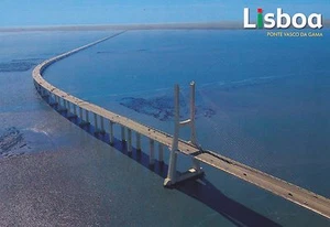 POSTKARTE - BASKISCHE BRIDGE DA GAMA - LISSABON - PORTUGAL - Bild 1 von 2