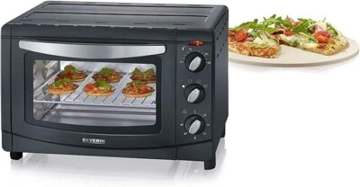 Mini Backofen Severin TO9560  20l Pizzastein Grillrost 1500W Backofen Toastofen - Bild 1 von 4