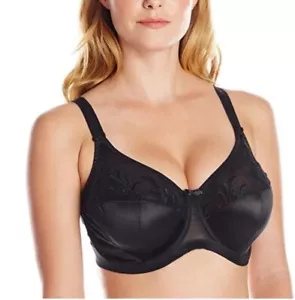 Reggiseno donna ELOMI stile 36H 8030 Caitlyn nero con ferretto supporto laterale nuovo con etichette - Foto 1 di 6