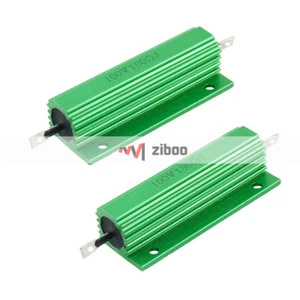2Pcs 100W 180 Ohm Green Aluminum Housed Wirewound Resistors 81 mm x 21mmx15mm✦Kd - Picture 1 of 4