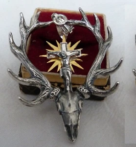 Ciondolo santo in argento. Hubert - Foto 1 di 5