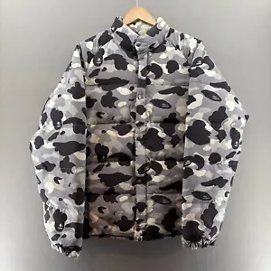 Vintage Y2K Bape Camo Puffer Jacket Mens Large A Bathing Ape Multicolor - Picture 1 of 16