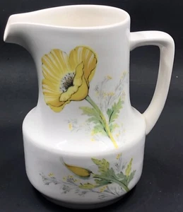 Vintage Noritake Craftone CREAMER Buttercup Small Pitcher Japan Yellow Poppy - Picture 1 of 5