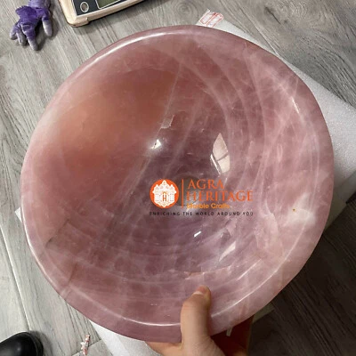 Exclusive Rose Quartz Stone Wash Basin Sink Vessel Natural Stone Bathroom Decor - Image 1 of 4