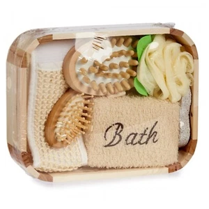 Badeschwamm 7-teiliges Set Geschenkset Spa Wellness Bürste Massageschwamm NEU - Bild 1 von 3