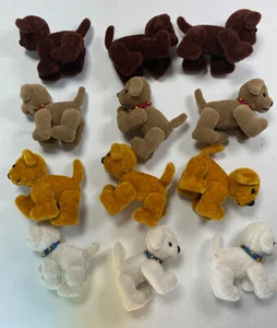 12X LOT World of Miniature Bears By Theresa Yang 1.5"x1.5"  #671-G Plush Dog - Picture 1 of 14