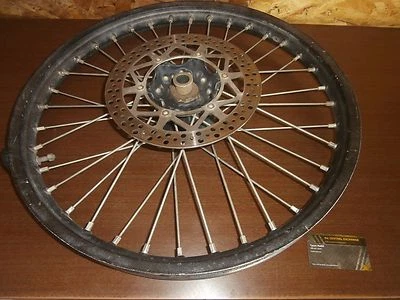 00 Yamaha WR400F WR 400F WR400 подлинный переднее колесо ступица спицы обод комплект черный хорошо OE - Изображение 1 из 4