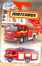 2018 Matchbox 56/125 MBX Rescue 6/30 SCANIA P 360 Red w/Chrome Ringed Disc Spoke