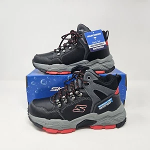 Skechers Drollix 'Black/Charcoal' Kids Waterproof Boots / 406420L / Size 3 - Picture 1 of 6