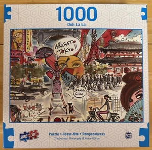 Ooh La La Sure Lox Arigato Tokyo 1000 Piece Jigsaw Puzzle New Sealed 27"x19" BH7 - Picture 1 of 2