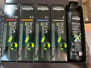 Loreal inoa ammonia free hair color 2.1 oz - Color Kit including developer 4pk - Picture 1 of 1
