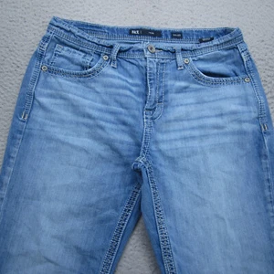 BKE Tyler Jeans Mens 33 Blue Bootcut Straight Leg Thick Stitch Buckle Western De - Picture 1 of 12