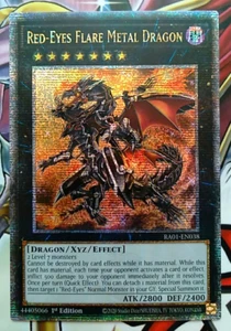 YuGiOh Red-Eyes Flare Metal Dragon RA01-EN038 Quarter Century Secret Rare - NM - Picture 1 of 2