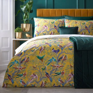 Laurence Llewelyn Bowen Birdity Absurdity 200 TC 100% Cotton Duvet Cover Set - Picture 1 of 15