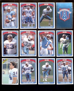 90 Houston Oilers Sticker Set WARREN MOON DREW HILL MIKE MUNCHAK BRUCE MATTHEWS - Picture 1 of 1