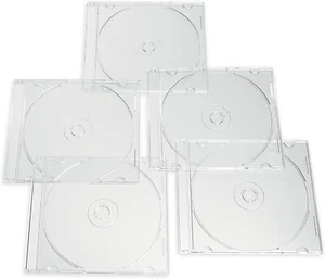DVD Verbatim CD BluRay Clear Slim Jewel Cases 52 mm 25 Pack - Picture 1 of 6