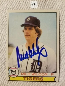 1979 TOPPS MILT WILCOX AUTOGRAPHED BASEBALL CARD - Picture 1 of 2