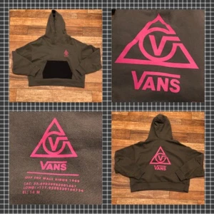 Vans 66 Supply Size M Hooded Sweatshirt Hoodie Green & Pink Limited Edition - Picture 1 of 12