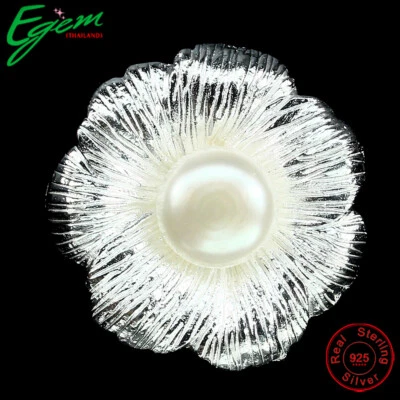 Anello In Argento 925 Con Perla Rotonda Gemma Di Gioielleria Misura 6 - Immagine 1 di 4