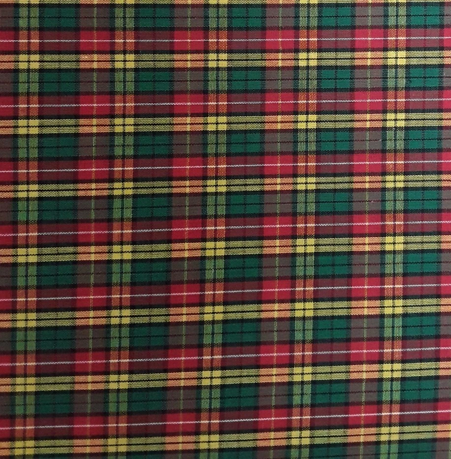 Nuevo BTYx45" 65% Poli 35% Algodón; Cuadros Tartán; Cuadros Rojo, Verde, Amarillo, Blanco Foto 1 de 2