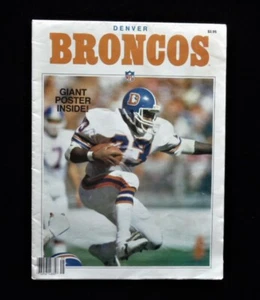 orig. 1984 DENVER BRONCOS **Huge Fold-Out Football Poster** Early JOHN ELWAY!! - Picture 1 of 8