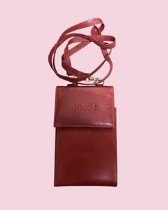 Joop! Leather Saddle Bag Shoulder/ Crossbody/Wallet/holiday Bag Burgundy - Picture 1 of 9