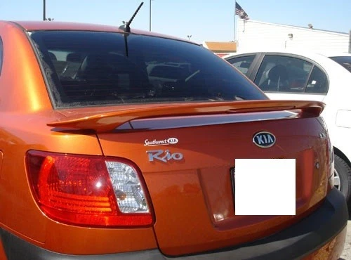 FITS KIA RIO SEDAN 2008-2011 BOLT ON REAR TRUNK SPOILER W/LIGHT UNPAINTED — 第 1/1 张图片