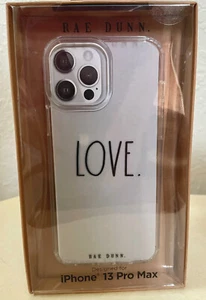 Rae Dunn iPhone 13 PRO MAX Clear Phone Hard Shell Case “LOVE” - Picture 1 of 3