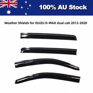 Weather Shields Window Visors 4 Pieces for ISUZU D-max Dmax Dual cab 2012-2020 - Picture 1 of 13