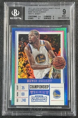 1/1 KEVIN DURANT BGS 9 2017-18 CONTENDERS DRAFT PICKS 29 CHAMPIONSHIP TICKET 1/1 - Image 1 of 2