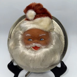 Vintage 1960’s Musical Santa Wreath Plays Silent Night Pull String Wall Hanger - Picture 1 of 12