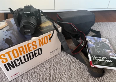 Canon EOS 2000D Kit inkl. Ratgeber 24.1 MP DSLR-Kamera 18-55mm 64 GB - Bild 1 von 4