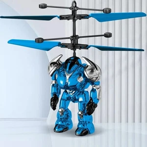 Intelligent Flying Robot Drone Gesture Sensing Aircraft Mech Warrior LightUp Toy - Picture 1 of 4