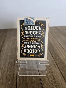 Golden Nugget BLACK Playing Cards VINTAGE Las Vegas Gambling Hall DECK COMPLETE - Picture 1 of 5