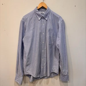 Gustin Oxford Blue Button Down Long Sleeve Cotton Shirt Men’s Size XL - Picture 1 of 13