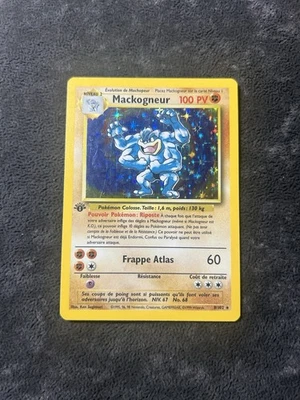 1999 Pokemon French Base Set Mackogneur  (Machamp) 1st Edition Holo Rare Played - Image 1 of 4