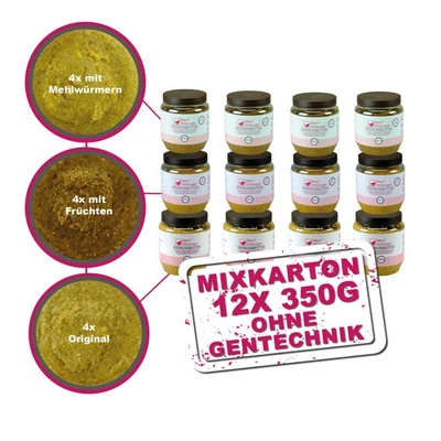 Wildvogel Erdnussbutter Fettfutter Mix-Karton 12 x 350g - MeinWildvogel ganzjähr - Bild 1 von 4