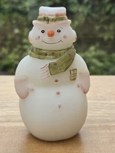 Fenton Glas Opal satiniert Weihnachten Schneemann handbemalt signiert Sammlerstück Vintage - Bild 1 von 9